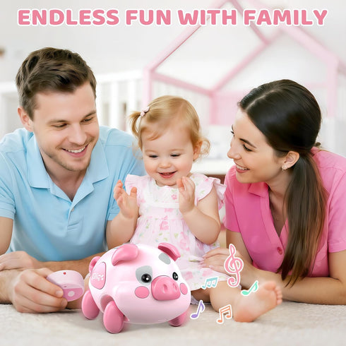 6-12-18 1 Tummy 1st 7 8 9 10+ Baby Musical Toys for Months, Musical Piggy Toys for Toddler Year Old Baby Girl, Infant
