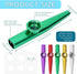 Bercoor 10 18 PCS Kazoos Musical Instruments, Metal Kazoos with Flute Membranes for Music Lover Beginners Kids Gift
