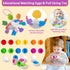 Baby Toys for 6 to 12 Months - Montessori Sensory Bins Toys for Toddlers, Pull String Teether, Stacking Blocks