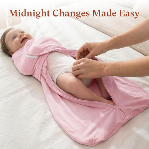 2-Pack 0.5 (03 TOG Newborn Sleep Sack, All-in-One Swaddle Wrap with Silent Velcro for Infants Months)