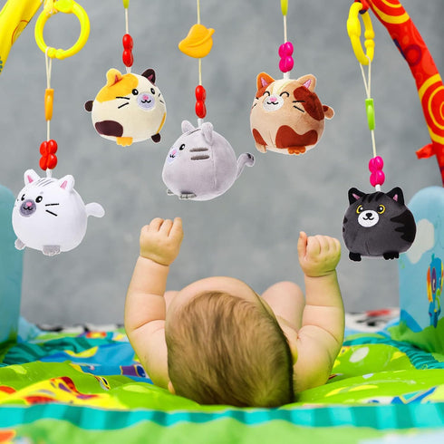 9 Pcs Mini Stuffed Keychains - 3.15 Inch Small Plush Bulk Ornaments for Kids Birthday Party Favors and Gifts