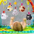 9 Pcs Mini Stuffed Keychains - 3.15 Inch Small Plush Bulk Ornaments for Kids Birthday Party Favors and Gifts