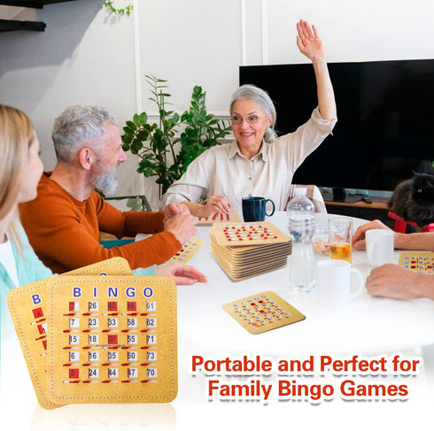GSE 5Ply Stitched Shutter Bingo Cards - Easy-Read Large Print Bingo Cardboard with Sliding Windows (10-Pack)