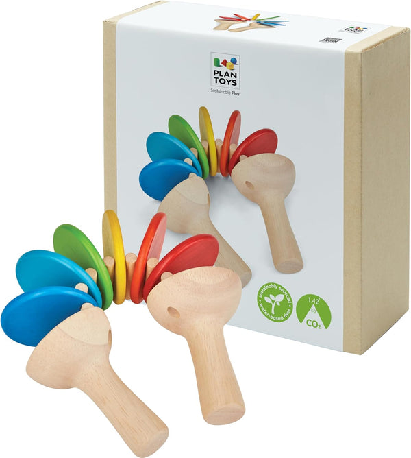 PlanToys Wooden Clatter Toy Percussion Musical Instrument (6413) | Sustainably Made from