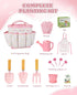 Set, Kids Gardening Gardening Tools Kit for Kids and Toddler, Includes Wooden Rake, Two Shovels, Gloves, Watering Can