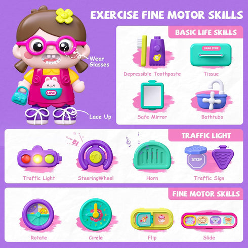 1 1 54-in-1 1 Vanvimen Toys for Year Old Girl, Ideals Gifts for Year Old Girl, English & Spanish Baby Busy Board