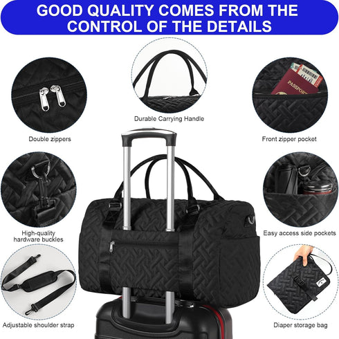Mommy 2 Diaper Bag Tote: Bag, Baby Bag for Boy and Girl, Mom Hospital Bag, Twins or Kids Diapers Bag
