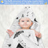 Pigsaly 35 35 Cute Bear Faces Hooded Baby Towel Black Animals Baby Bath Towel Unisex Toddlers Hooded Towels Cotton Boy
