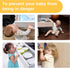 8 Packs Cabinet Door Locks for Baby Proof and Child Safety, Transparent Adhesive Locks for Drawer Cupboards