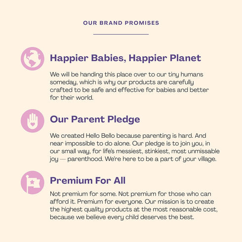 8.5 oz Hello Bello Premium Baby Lotion, Gentle Hypoallergenic Vegan Formula to Nourish and Moisturize, Sweet Cream