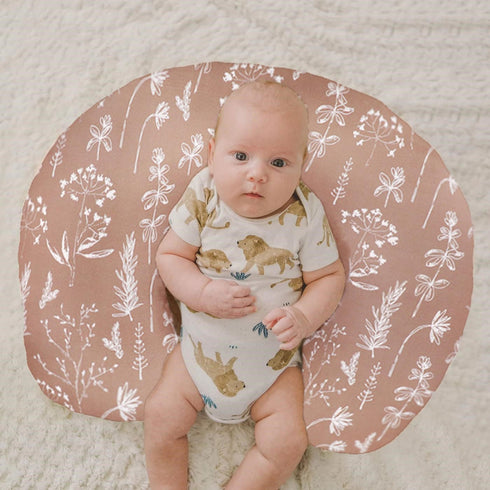 (2 Pack Little Jump Western Wild Flowers Nursing Pillow Cover Slipcover for Breastfeeding Pillows, Soft and Comfortable