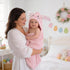Individz Custom Hooded Unisex Baby Towel with Name, Personalized Soft Easter Bunny Bath Towel, Shower Towels for Girls
