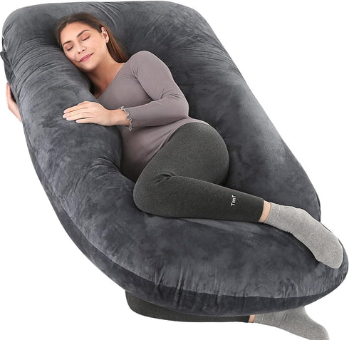 Elover U-Shaped Full Body Pregnancy Pillow for Sleeping 57" Maternity Pillow with Removable