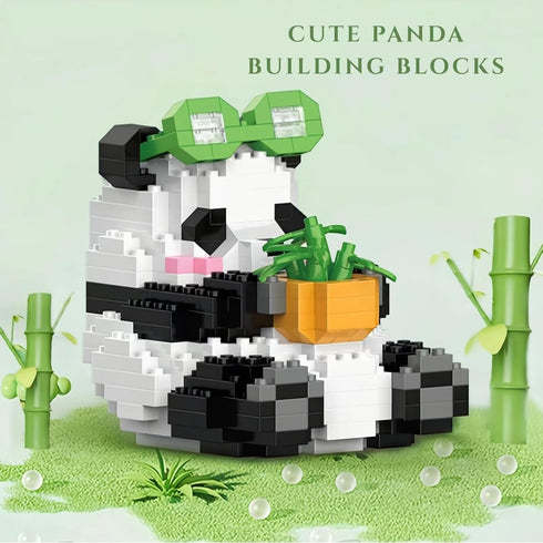 Mini Building Blocks Animal Sets, Cute Bamboo Panda Micro Building Toys for Adults, 348 PCS Party Favor for Boys Girls