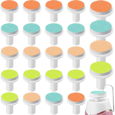 24 Pieces Baby Nail File Pads - Replacement Pads for Electric Baby Nail Trimmer (Pink, Light Blue)