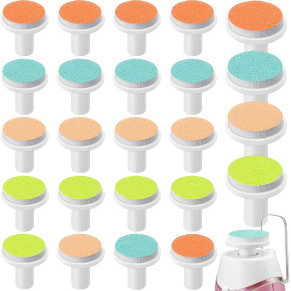 24 Pieces Baby Nail File Pads - Replacement Pads for Electric Baby Nail Trimmer (Pink, Light Blue)