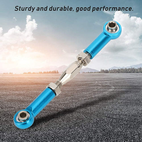 RC Pull Rod Set, 6Pcs Adjustable Aluminum Alloy Turnbuckle Links for RC Hobby Car Model (Blue) Plastic Push Rods