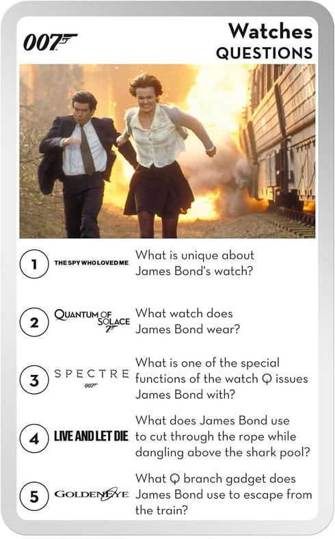 Top Trumps James Bond Movie Trivia Game - Quiz Games for Kids and Adults, Great Travel Games