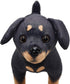 Realistic Rottweiler Stuffed Animal Extremely Lifelike Plush Rottie Dog Toy Black Puppy Doll for Kids Present or Stuff Collection 12 Inches
