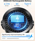 KIMMOO 100 360 Portable Stroller Fan, Speeds Quiet Rechargeable USB Fan with LED Display, Adjustable Safe Clip Fan