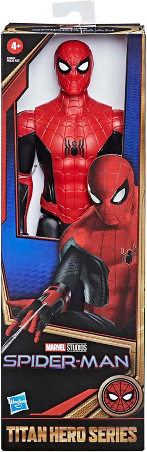 Spider-Man Marvel Titan Hero Series 12-Inch Action Figure Toy, New Red and Black Suit for Kids Ages 4+