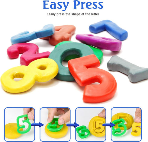RIMOBUL Numbers Dough Cutter Kit, Assorted Colors