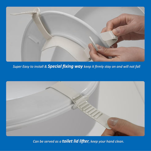 Doytn Universal Pee Deflector for Toilet Seat with Toilet lid Lifter, Toilet Splash Guard Prevents Kids and Adult from