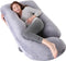 Eccn U-Shaped Full Body Pillow for Adults, Maternity Pregnancy Pillow with Washable Velvet
