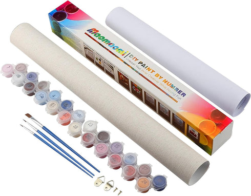 16" Wx20 Maomaomi Paint by Numbers DIY Acrylic Painting Kit for Kids & Adults Beginner L Color Dog Pattern