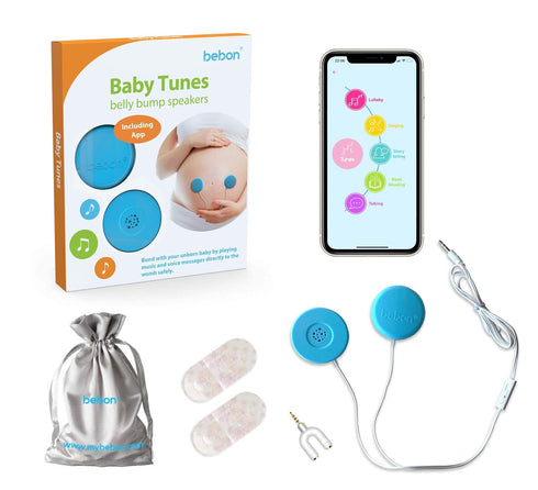 Baby-Bump Headphones - Plays and Shares Music to The Womb, Premium Baby Bump Speaker System with bebon Tunes APP