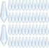 50pcs 38mm H&D Crystal Icicle Pendant Chandelier Prisms Drops Lamp Candle Holders Curtain DIY Parts(Clear)