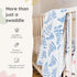 100% 47 47 Margaux & May Organic Muslin Baby Swaddle Organic Cotton, Large x Newborn Swaddle, Soft & Breathable Muslin
