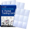 PERFORMORE 9-Pocket Trading Card Binder Sleeves, 3 Ring Binders, Plastic Top Loader Pages (25 Pack)