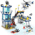 City Police Station STEM Building Set, Compatible with Lego Military Helicopter, Boats, Swat Team, 565 PCS Best Gift