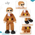 10 Pcs Wooden Dollhouse Family Set, Mini People Figures for Pretend Play Dollhouse Accessories (Fresh Style)