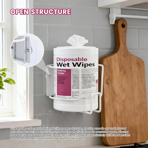 GIMANFT Drill-Free Wipes Holder Wall Mount, Cleaning Wipes Holder, Wall Bracket for Cleaning Wipes Ideal for Office