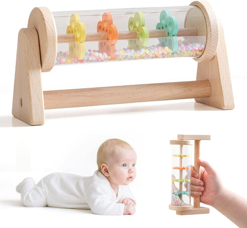 IEATFO Rain Stick Toy with Stand - Sensory Sound Training Tool for