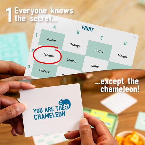 The Chameleon Travel: Award-Winning Spot-The-Imposter Board Game in a Travel Friendly Tin with 20 New Topics