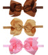 Baby Girls Infant Headbands with Kids Hair Bows (16) (Color D)