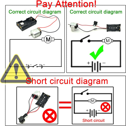 6 Set 1.5-3V 24000RPM 84 2 EUDAX Rectangular Mini Electric DC Motor with Pcs Plastic Gears,Electronic Wire, x AA