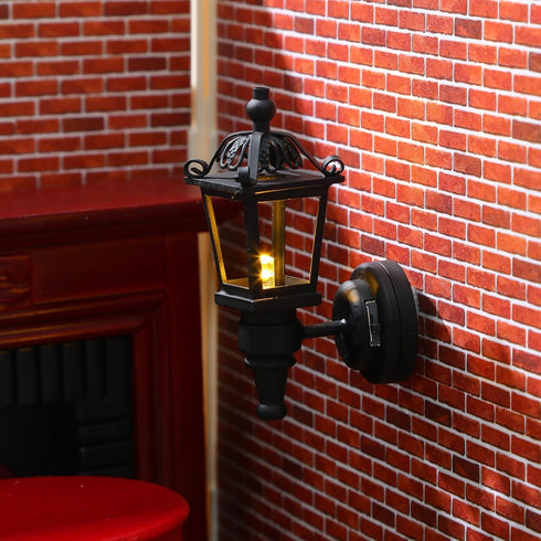 2pcs 1: 12 TOYANDONA Dollhouse LED Wall Sconces Scale Wall Lamp Simulation Miniature Furnitures for DIY Dollhouse