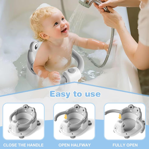 wiqins 6 Baby Bath Seat for Babies Months & up Non-Slip Toddler Bath Seats for Sitting Up Infant Bathtub Chair