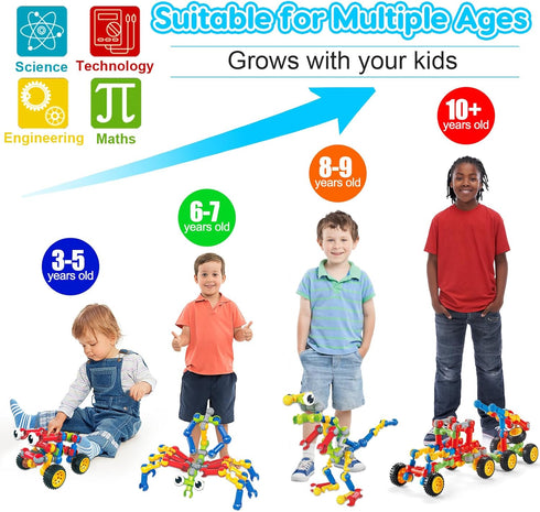 3 4 5 6 7 8+ 125 3-5 4-8 5-7 6-8 Kids STEM Building Toys for Year Old Boy Girl Birthday Gift, Pcs Preschool Classroom