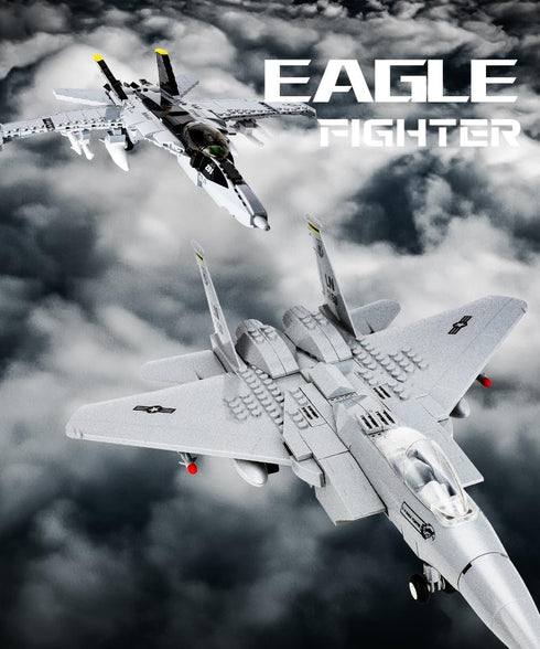 YYKNGYI F15 Set- (223 Fighter Military Army Airplane Building Compatible with Lego Planes and Jets, Gifts