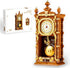 Vziimo Retro Clock Building Blocks Set, Vintage Pendulum Clock Model Kit with