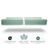 Organic Cotton Contoured Baby Changing Pad with Waterproof Foam Mattress, Soft Removable Cover, Safety Strap