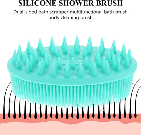 Baby Silicone Body Bath Brush Cradle Cap Brush, Soft Hair Massage Brush for Newborns, Toddlers, Kids
