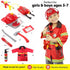 Liberty Imports 12 Piece Kids Fireman Costume Gear, Firefighter Chief Dress Up Clothes Toy Set with Backpack &