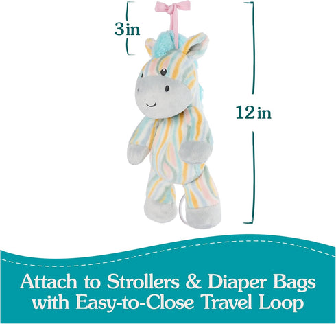 0 12 GUND Baby Safari Friends Zebra Pull-Down Musical Plush, Travel Friendly Sensory Toy with Stroller Loop for Ages