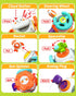 Kidific 18 2 3 Montessori Sensory Toys for Toddlers, Activity Busy Cube for Months Year Old Boy Girl, Travel Plane Cars